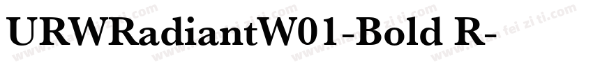 URWRadiantW01-Bold R字体转换